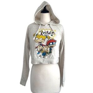 NICKELODEON RUGRATS cropped pullover drawstring hoodie in women’s small